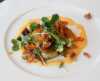 Appetizer on a plate, at Rognan Hotel